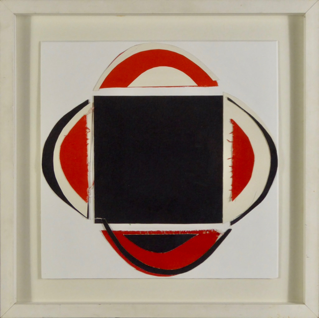 Red, Black and White Collage by Sir Terry Frost